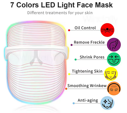 Masque led facial 7 colors